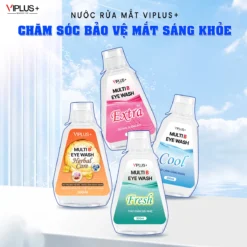 Nước Rửa Mắt VIPLUS+ Multi B Eye Wash Bổ Sung Độ Ẩm, Vitamin Cho Mắt, Hỗ Trợ Làm Sạch Dưỡng Ẩm Mắt 300ml
