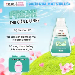 Nước Rửa Mắt VIPLUS+ Multi B Eye Wash Bổ Sung Độ Ẩm Cho Đôi Mắt Khoẻ Đẹp 300ml - FRESH