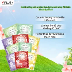 Combo 50 Miếng Mặt Nạ Xông Hơi Mắt VIPLUS+ Giúp Thư Giãn, Giảm Quầng Thâm Mắt